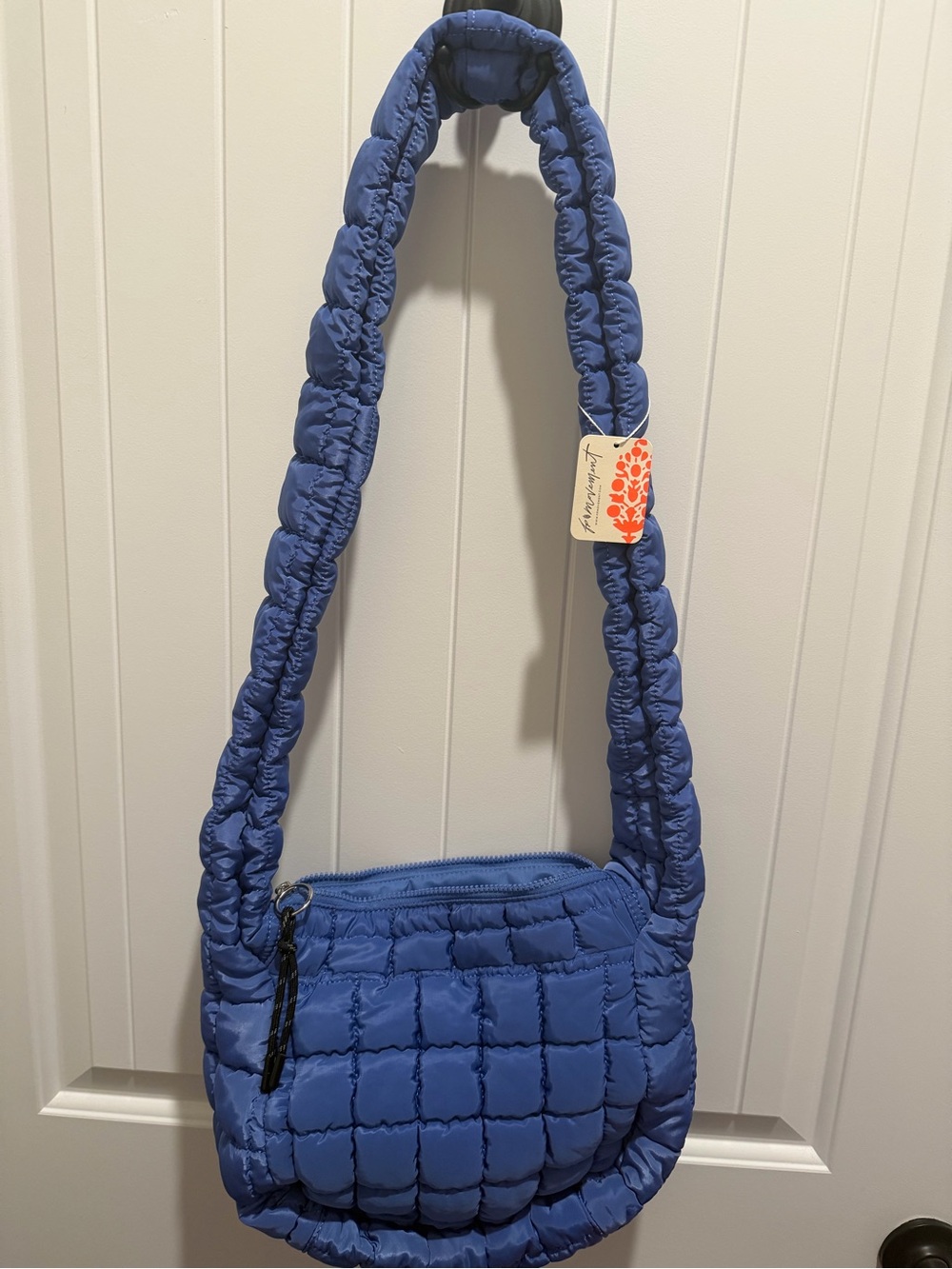 Free People Blueberry Quilted Puffer Crossbody Shoulder Bag NWT